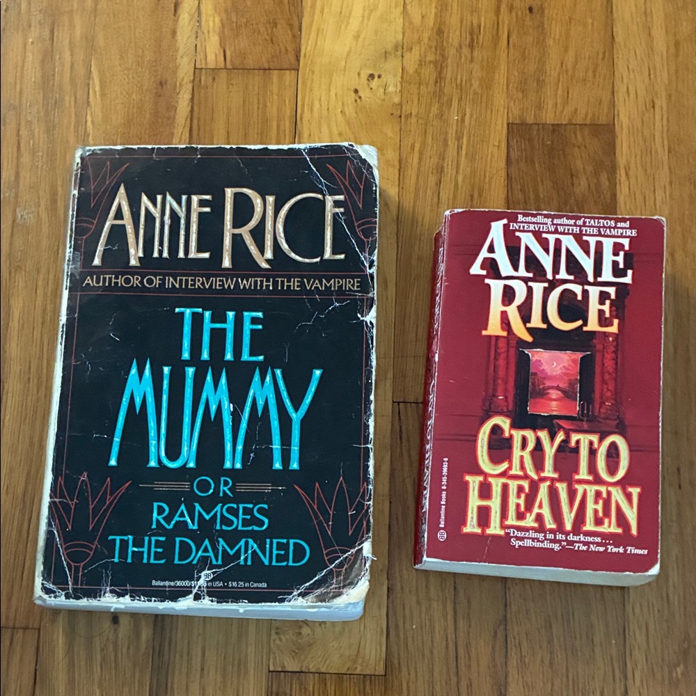 Anne Rice Book Set: The Mummy & Cry to Heaven